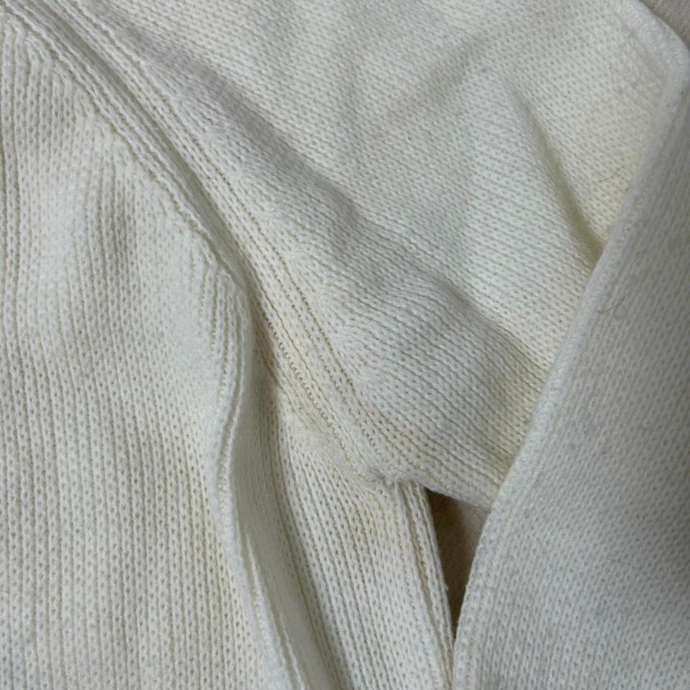 CAROL BRENT Vtg 60-70s ivory Sweater Coat-Bust 42 - Picture 5 of 6